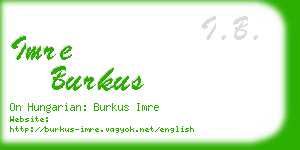 imre burkus business card